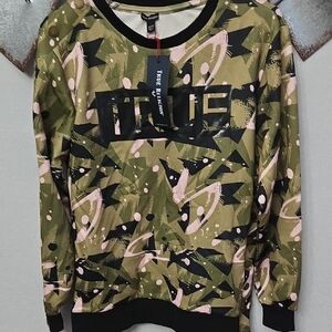 True Religion Abstract Camouflage Sweatshirt